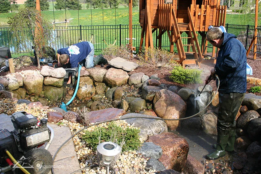 spring pond cleaning