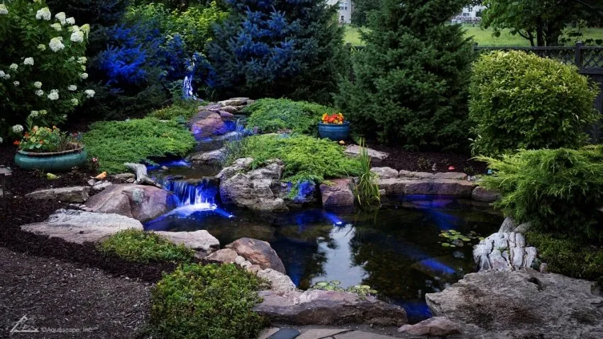 Color changing pond lights - blue