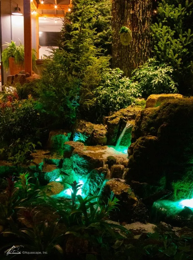 waterfall color-changing lights by Aquascape