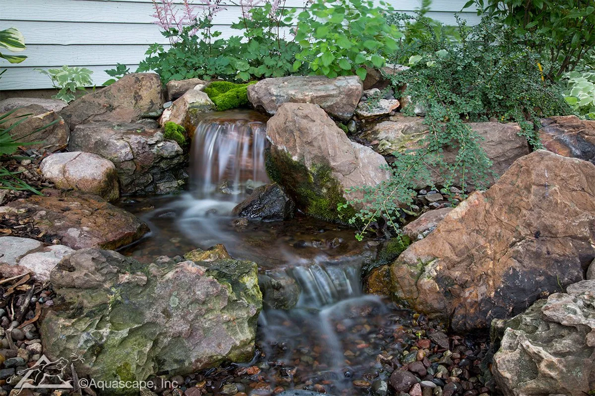 Pondless waterfall with stream