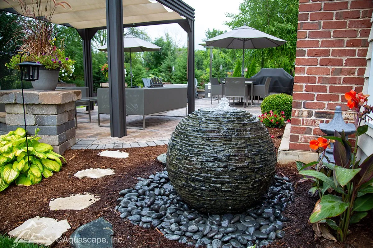 Image of fountain backyard idea